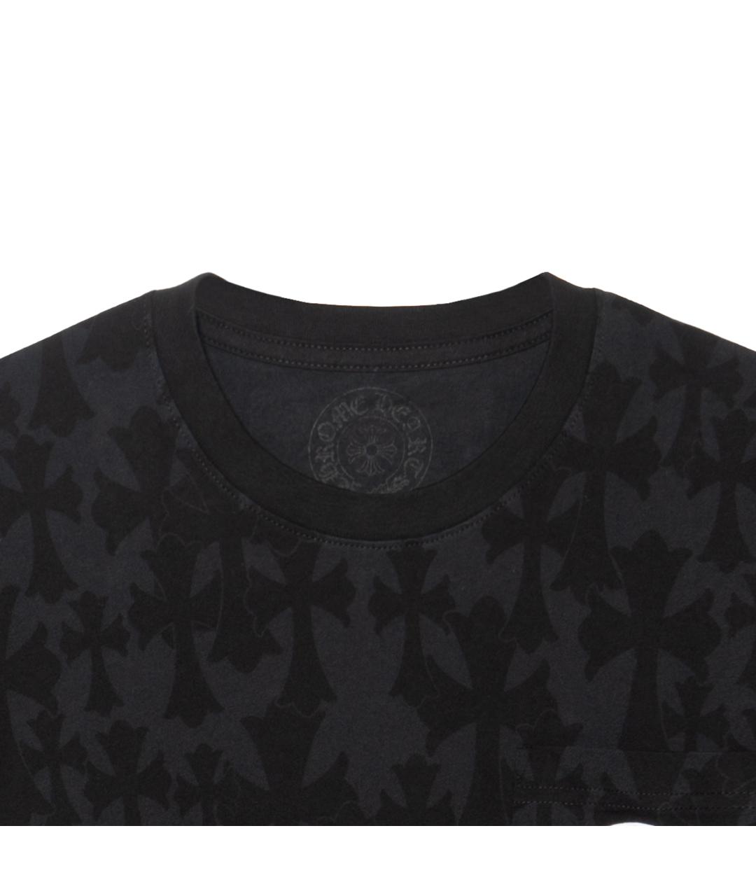 CHROME HEARTS Черная хлопковая футболка, фото 5
