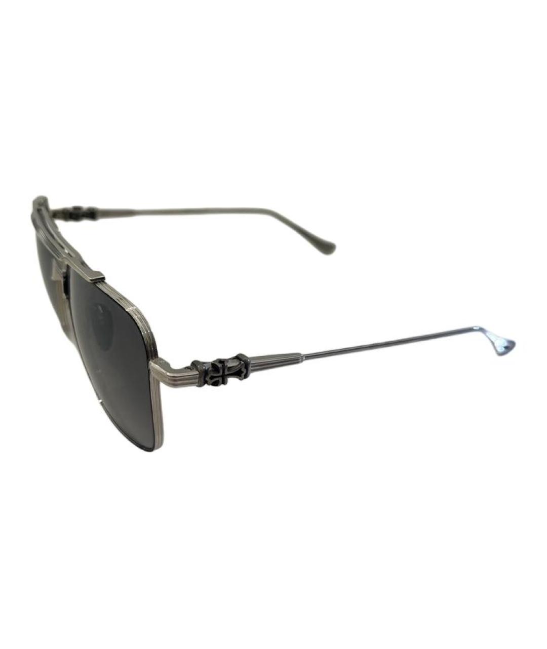 CHROME HEARTS Черные металлические солнцезащитные очки, фото 1