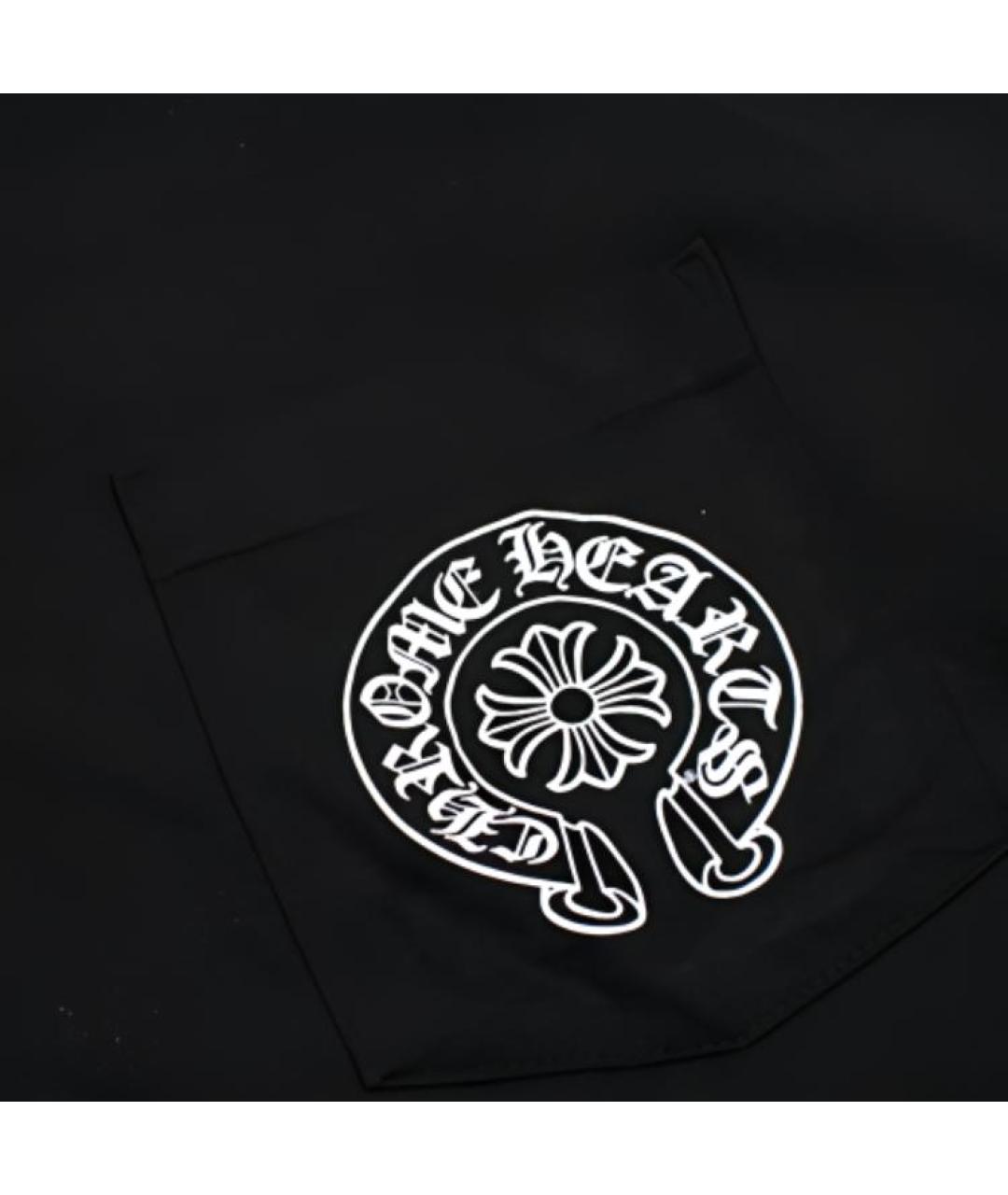 CHROME HEARTS Черная хлопковая футболка, фото 4