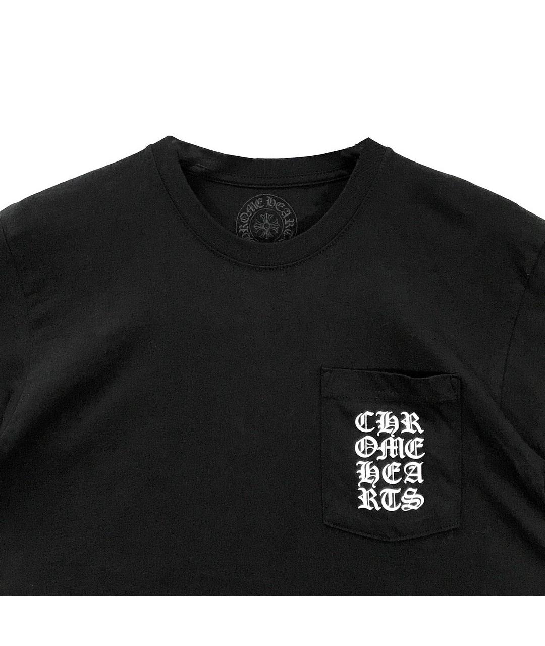 CHROME HEARTS Черная хлопковая футболка, фото 3