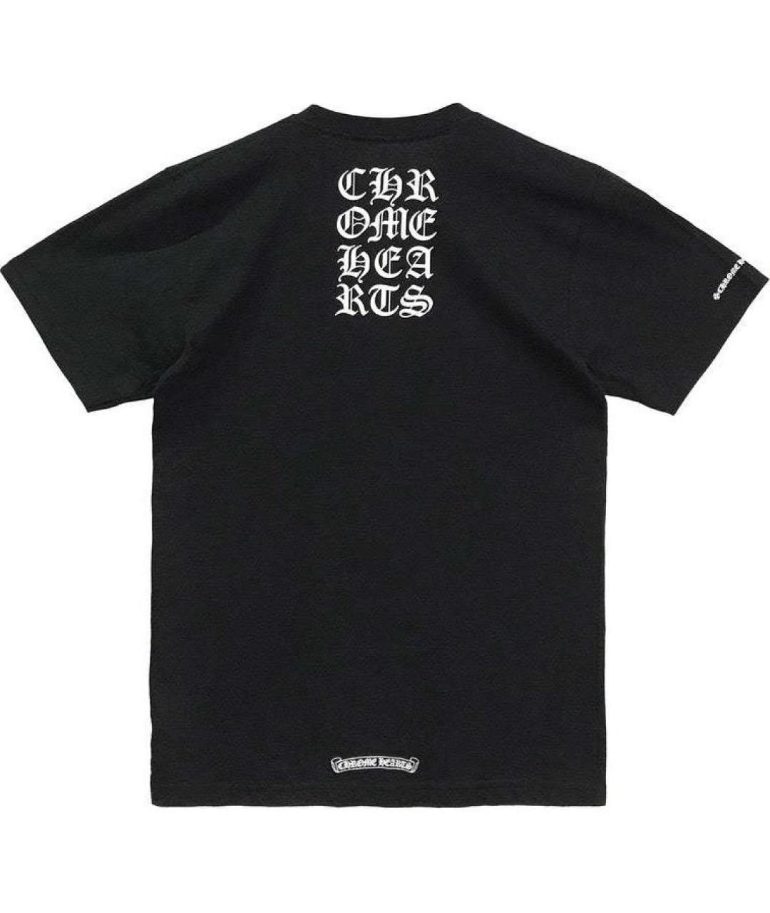 CHROME HEARTS Черная хлопковая футболка, фото 2