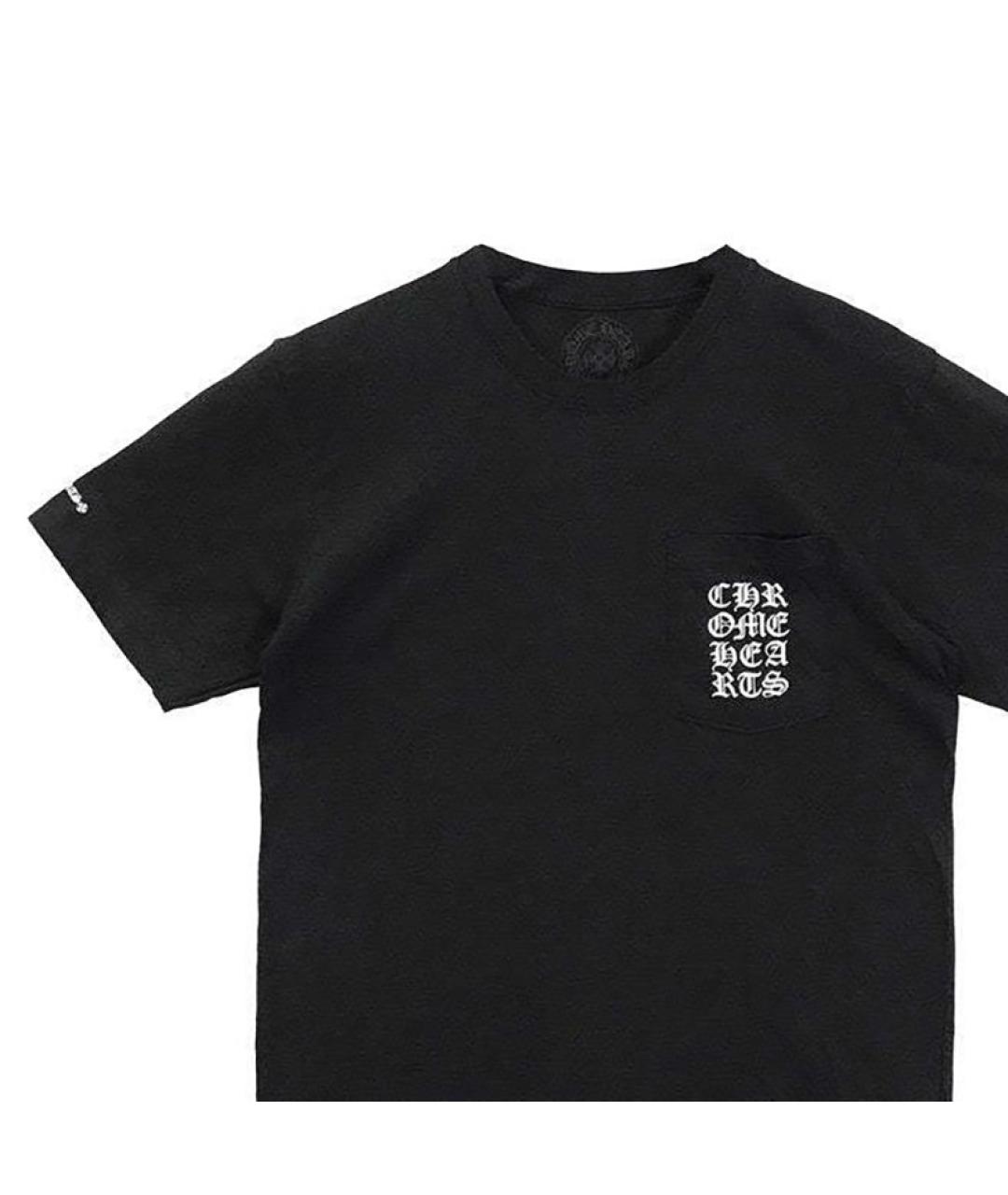 CHROME HEARTS Черная хлопковая футболка, фото 6