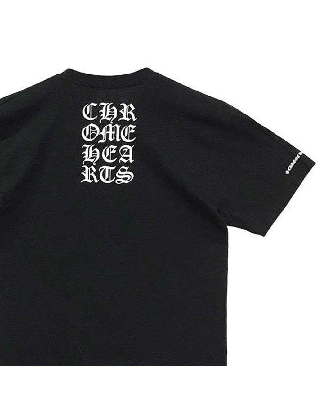 CHROME HEARTS Черная хлопковая футболка, фото 5