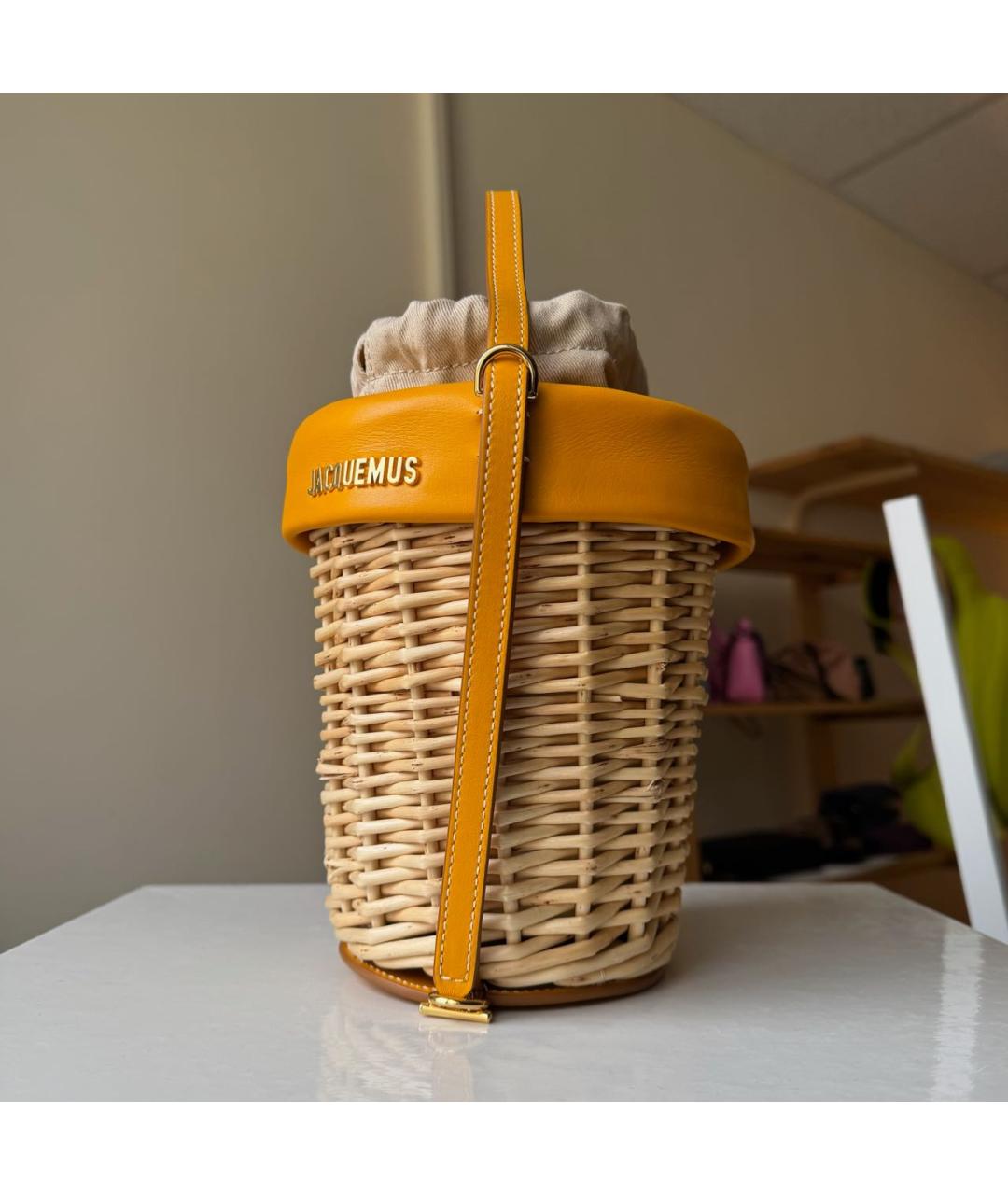 JACQUEMUS Пелетеная сумка через плечо, фото 5
