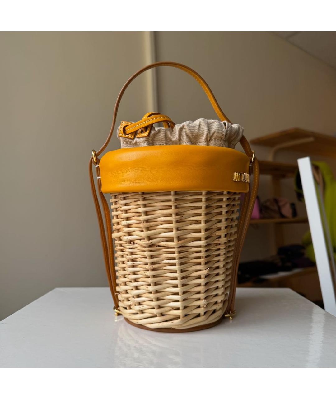 JACQUEMUS Пелетеная сумка через плечо, фото 3