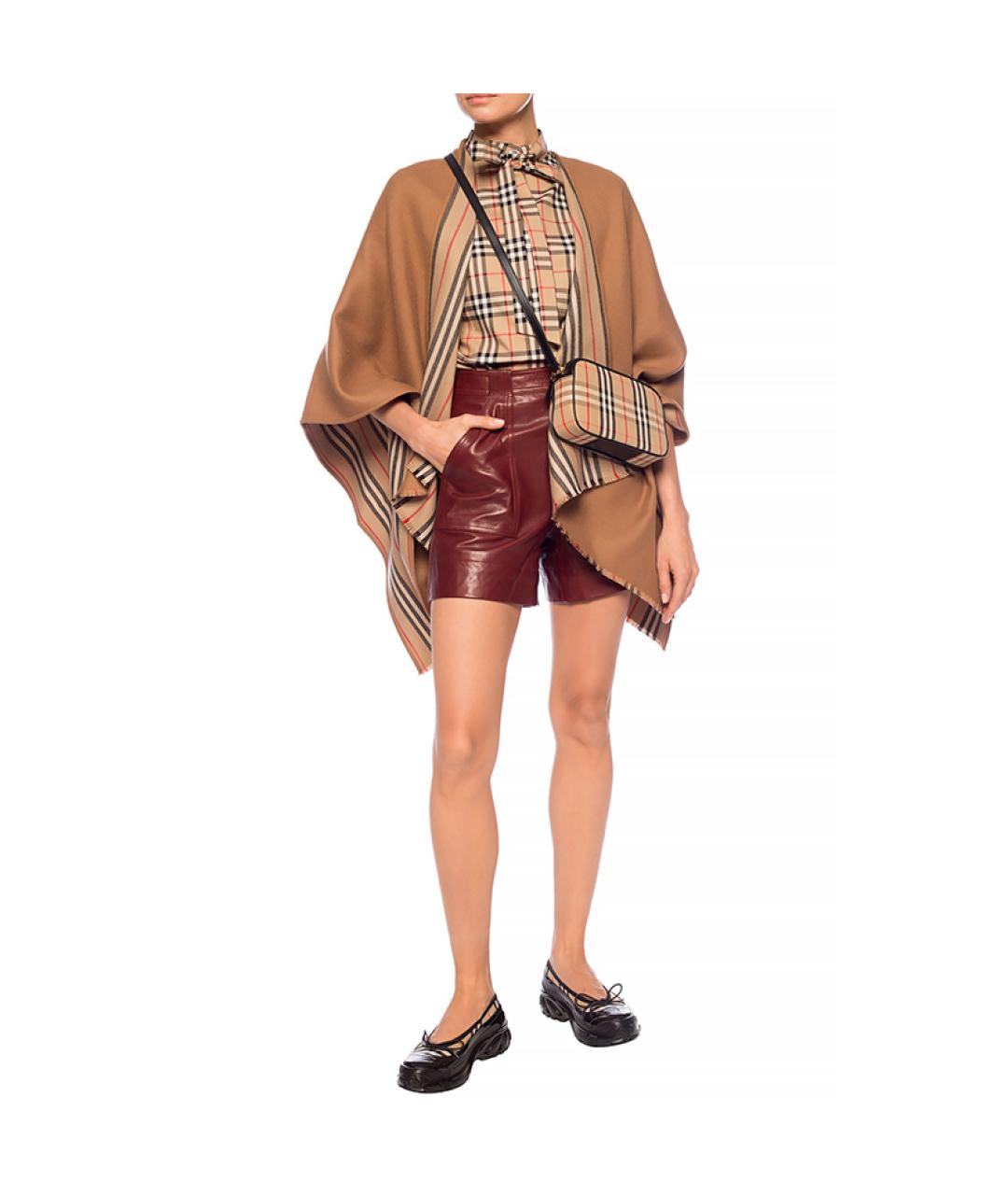 BURBERRY Бежевый шерстяной платок, фото 4