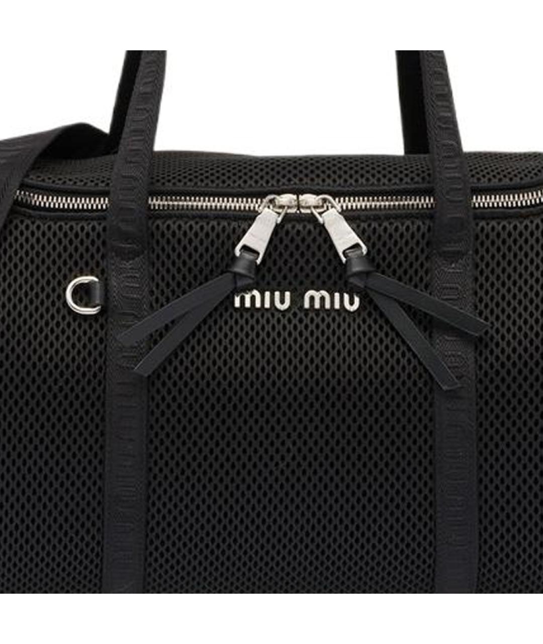 MIU MIU Черная тканевая сумка через плечо, фото 4