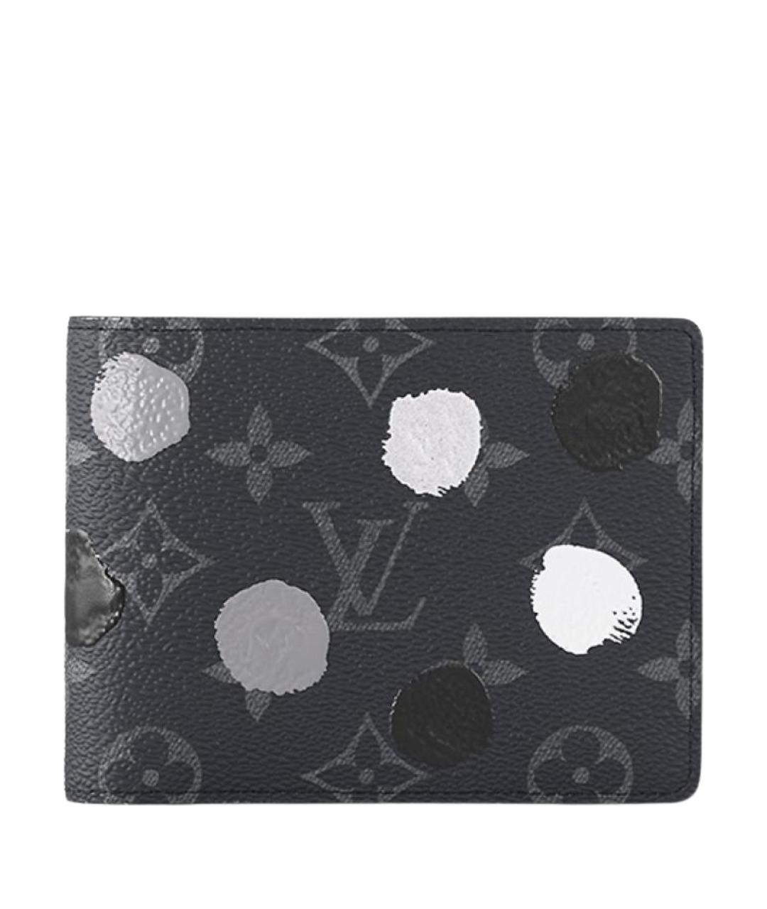 LOUIS VUITTON Черный кожаный кошелек, фото 1