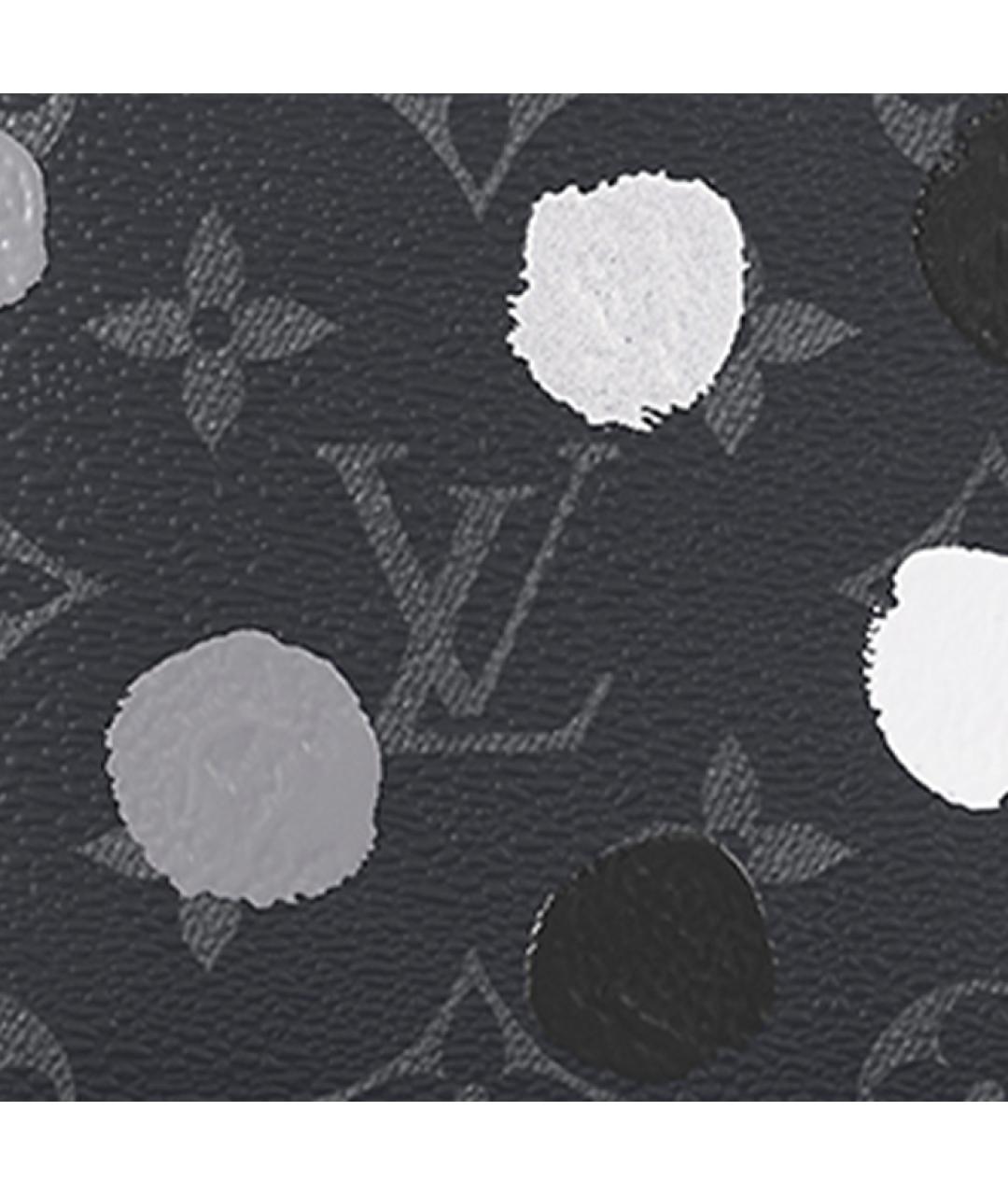LOUIS VUITTON Черный кожаный кошелек, фото 7