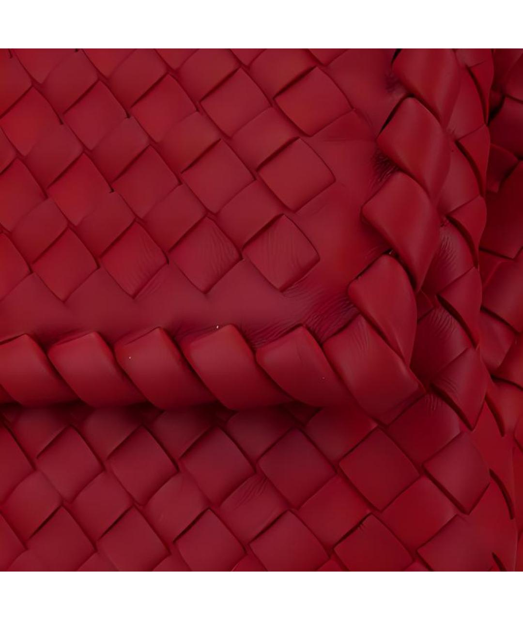 BOTTEGA VENETA Бордовая кожаная сумка через плечо, фото 4