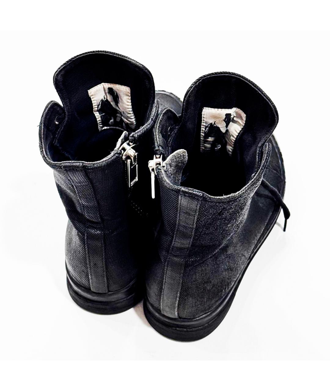 RICK OWENS DRKSHDW Черные текстильные кеды, фото 3