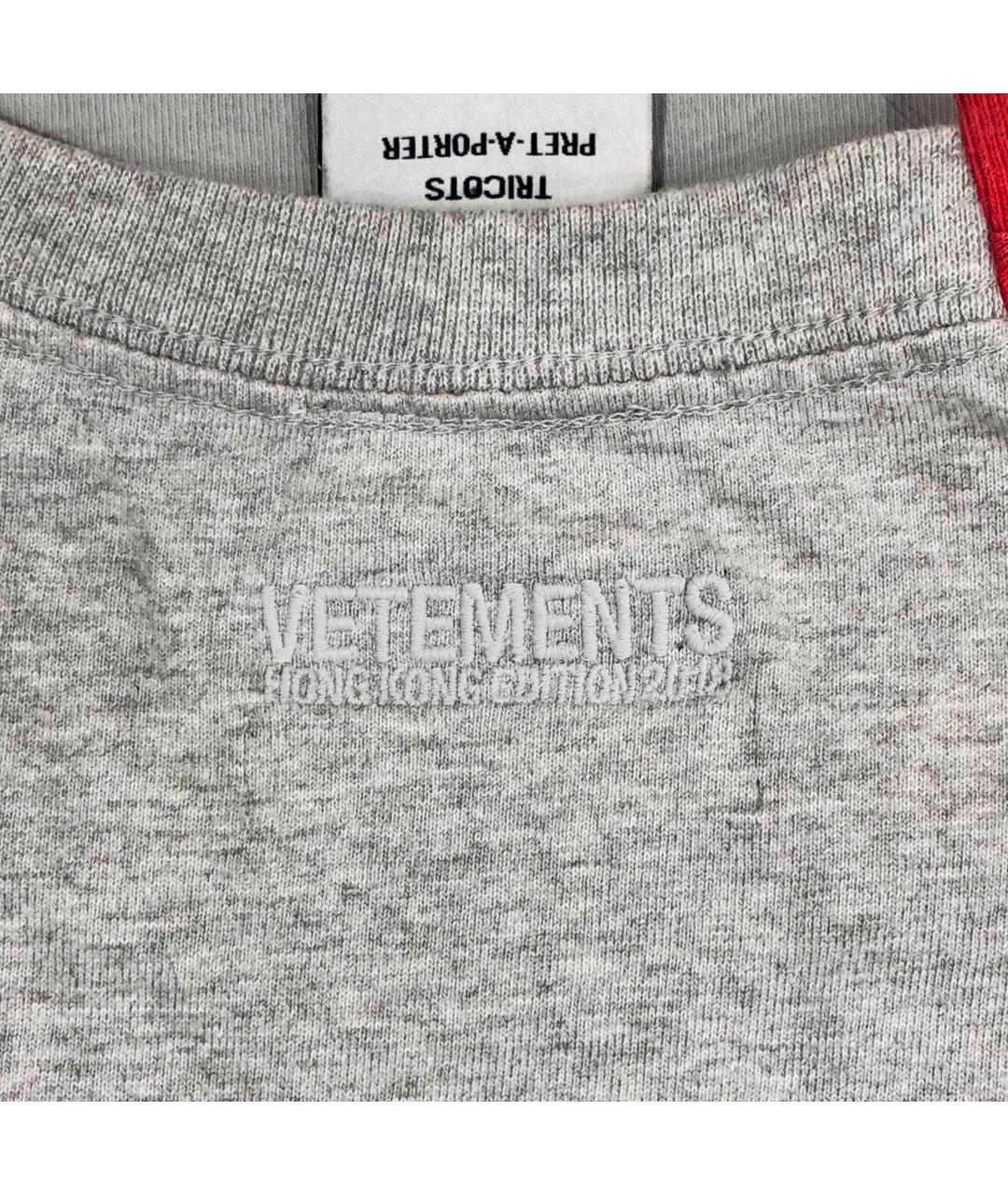 VETEMENTS Красная хлопковая футболка, фото 6