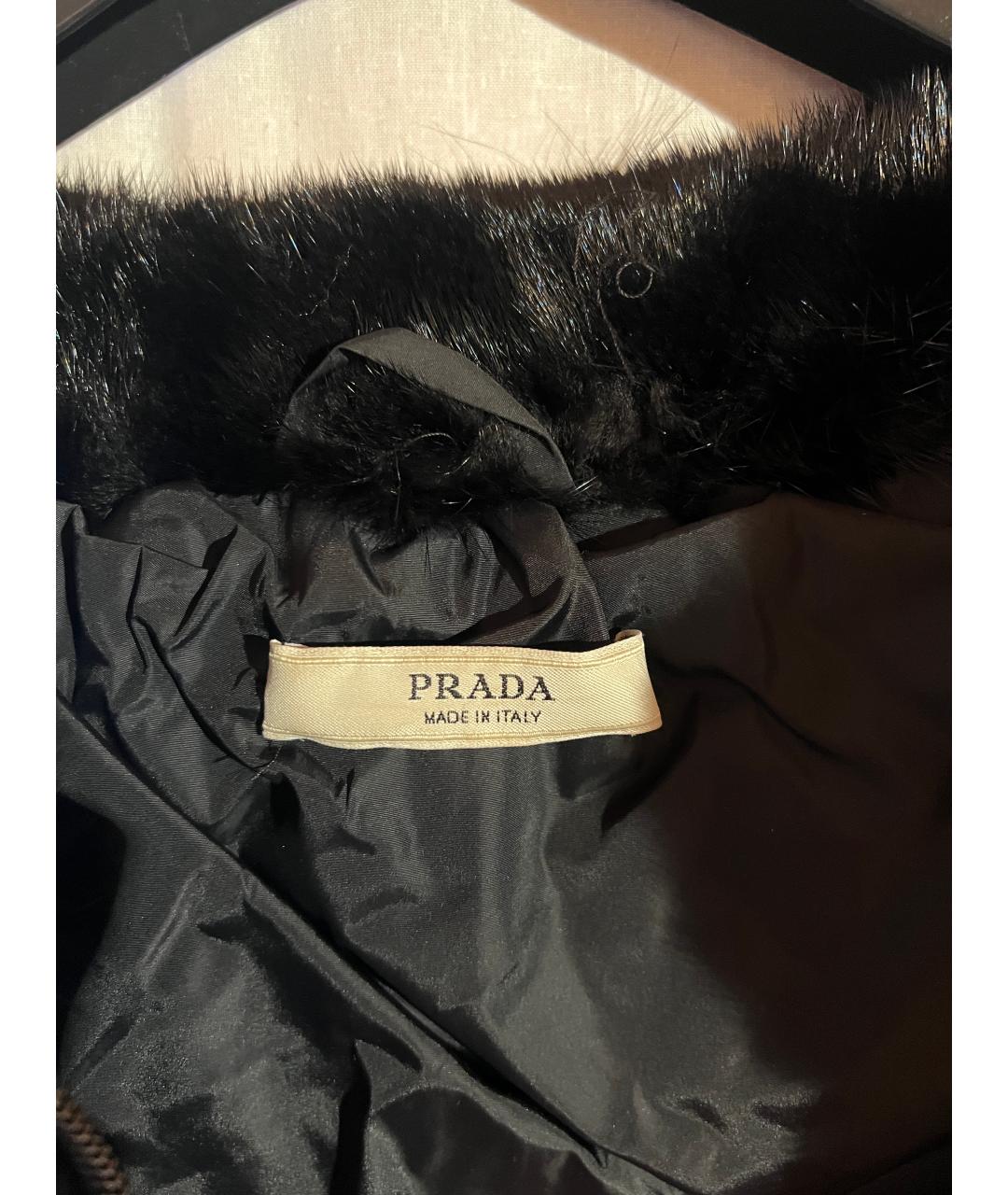 PRADA Черная атласная куртка, фото 3