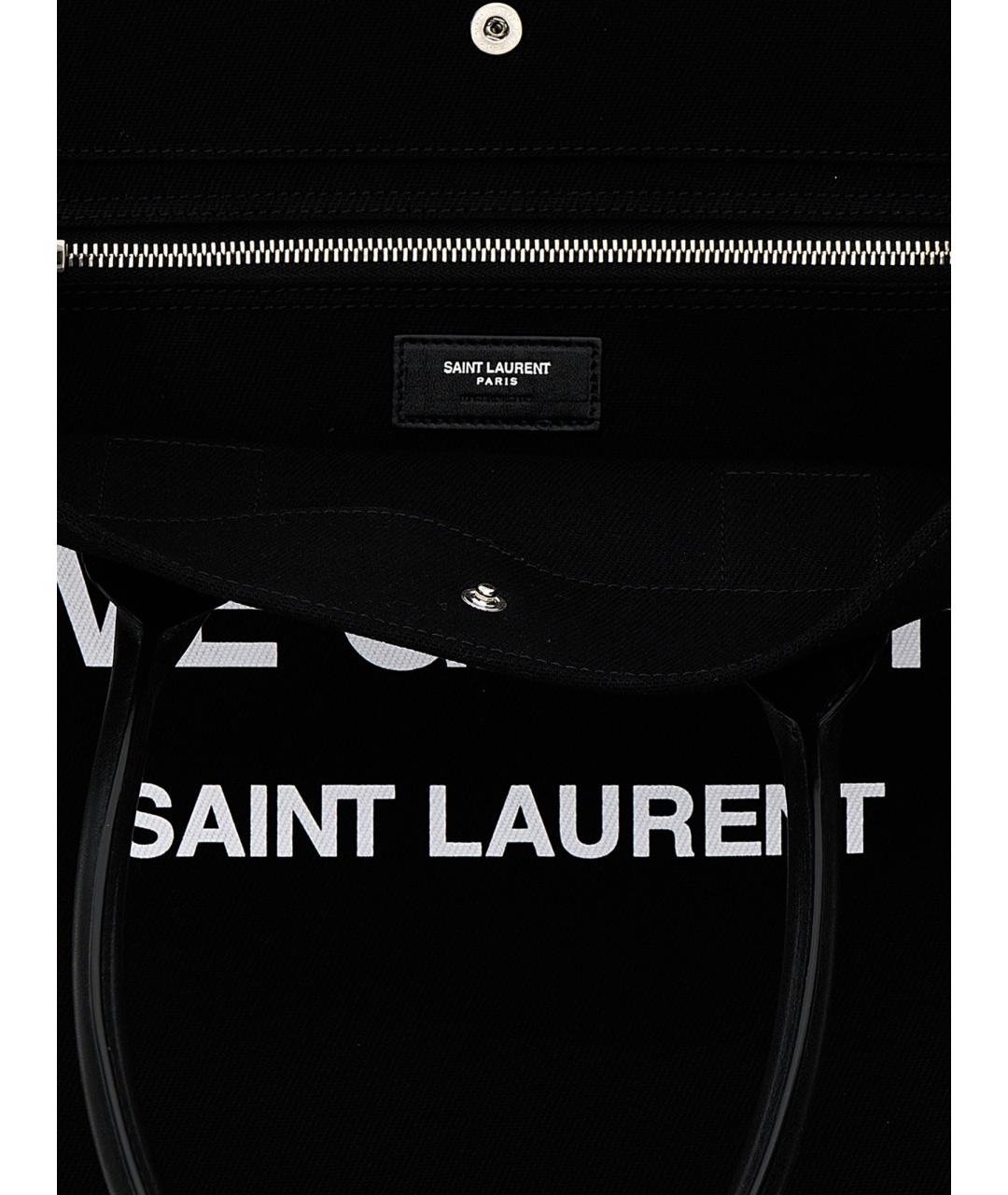 SAINT LAURENT Черная сумка тоут, фото 3