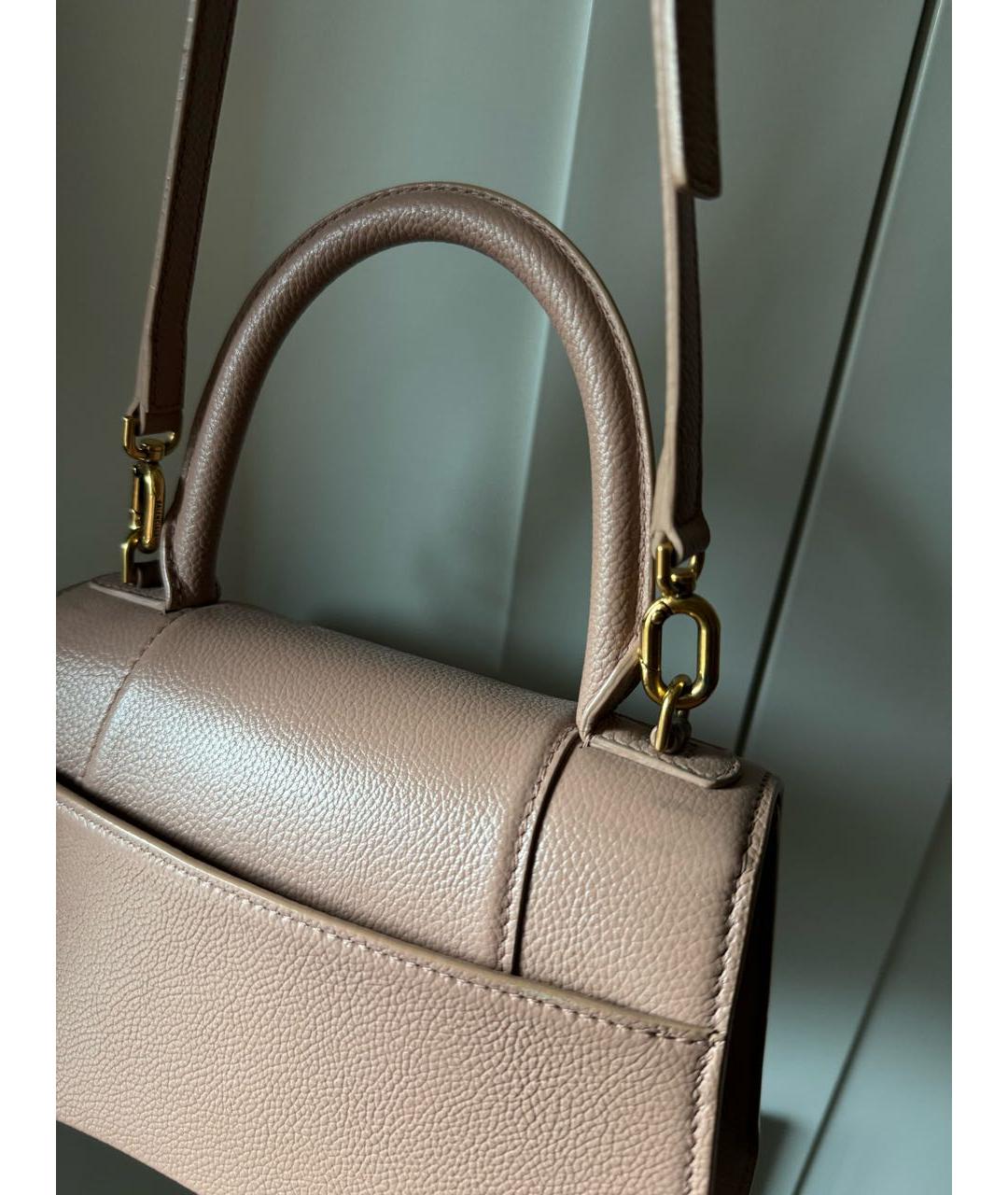 BALENCIAGA Розовая кожаная сумка с короткими ручками, фото 3