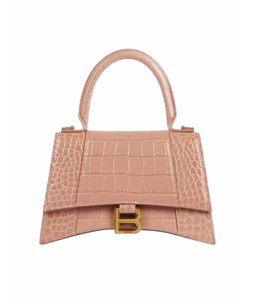 BALENCIAGA Розовая кожаная сумка с короткими ручками, фото 1