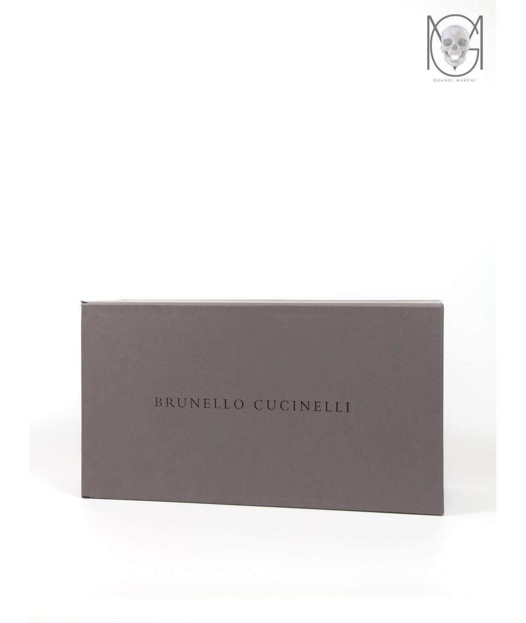 BRUNELLO CUCINELLI Черные текстильные низкие кроссовки / кеды, фото 6