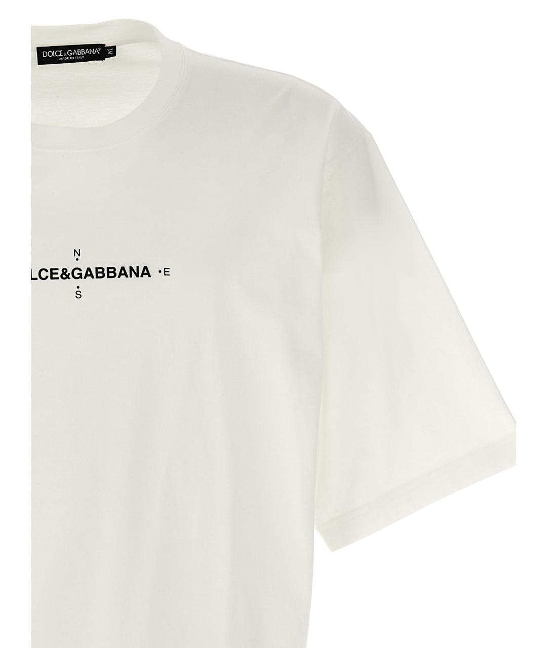 DOLCE&GABBANA Белая хлопковая футболка, фото 3