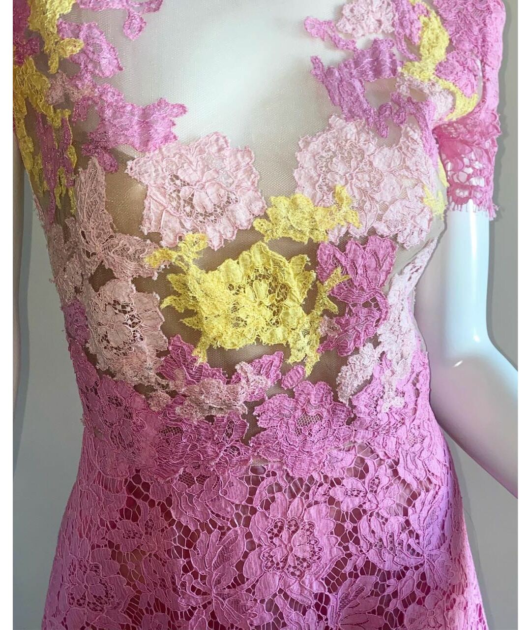 VALENTINO Розовое хлопковое коктейльное платье, фото 6