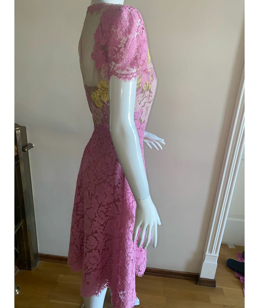 VALENTINO Розовое хлопковое коктейльное платье, фото 7