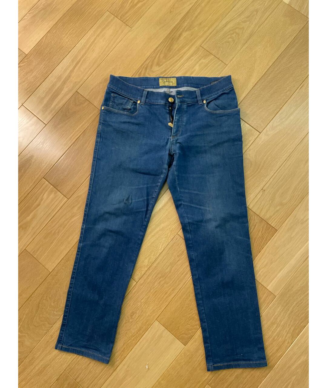 BILLIONAIRE Синие хлопко-эластановые джинсы скинни, фото 4