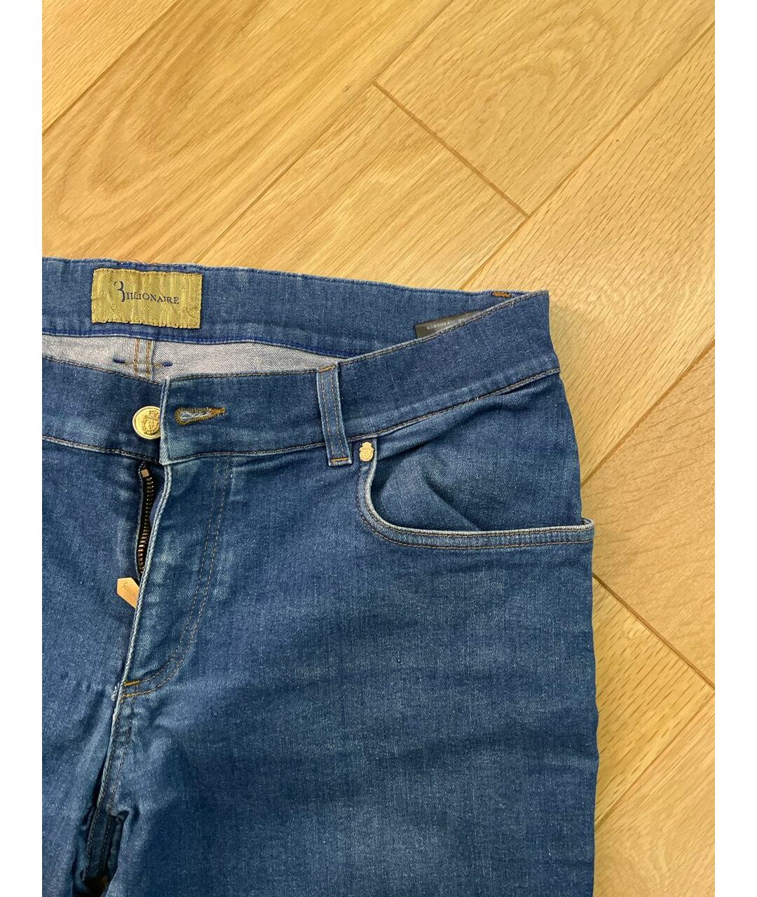 BILLIONAIRE Синие хлопко-эластановые джинсы скинни, фото 2