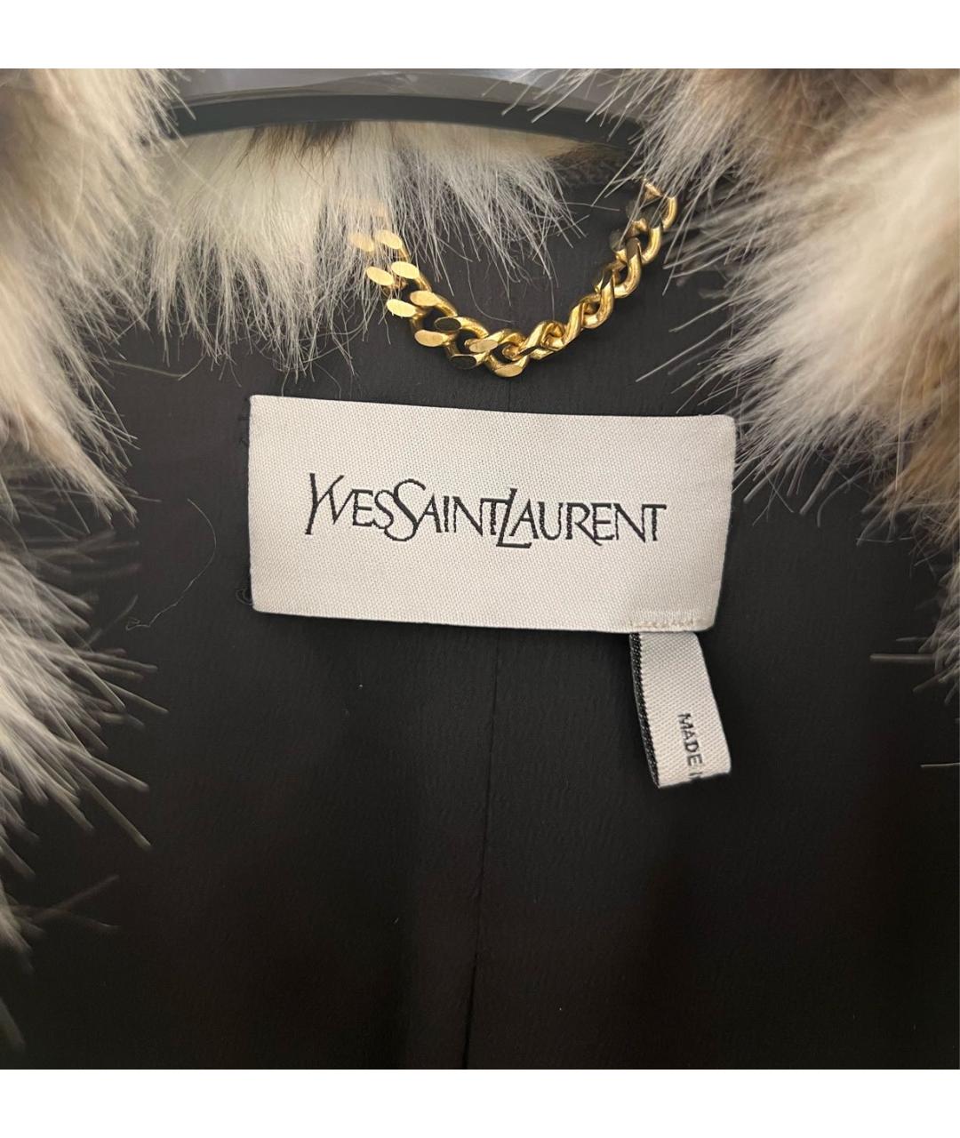 SAINT LAURENT Меховая шуба, фото 3