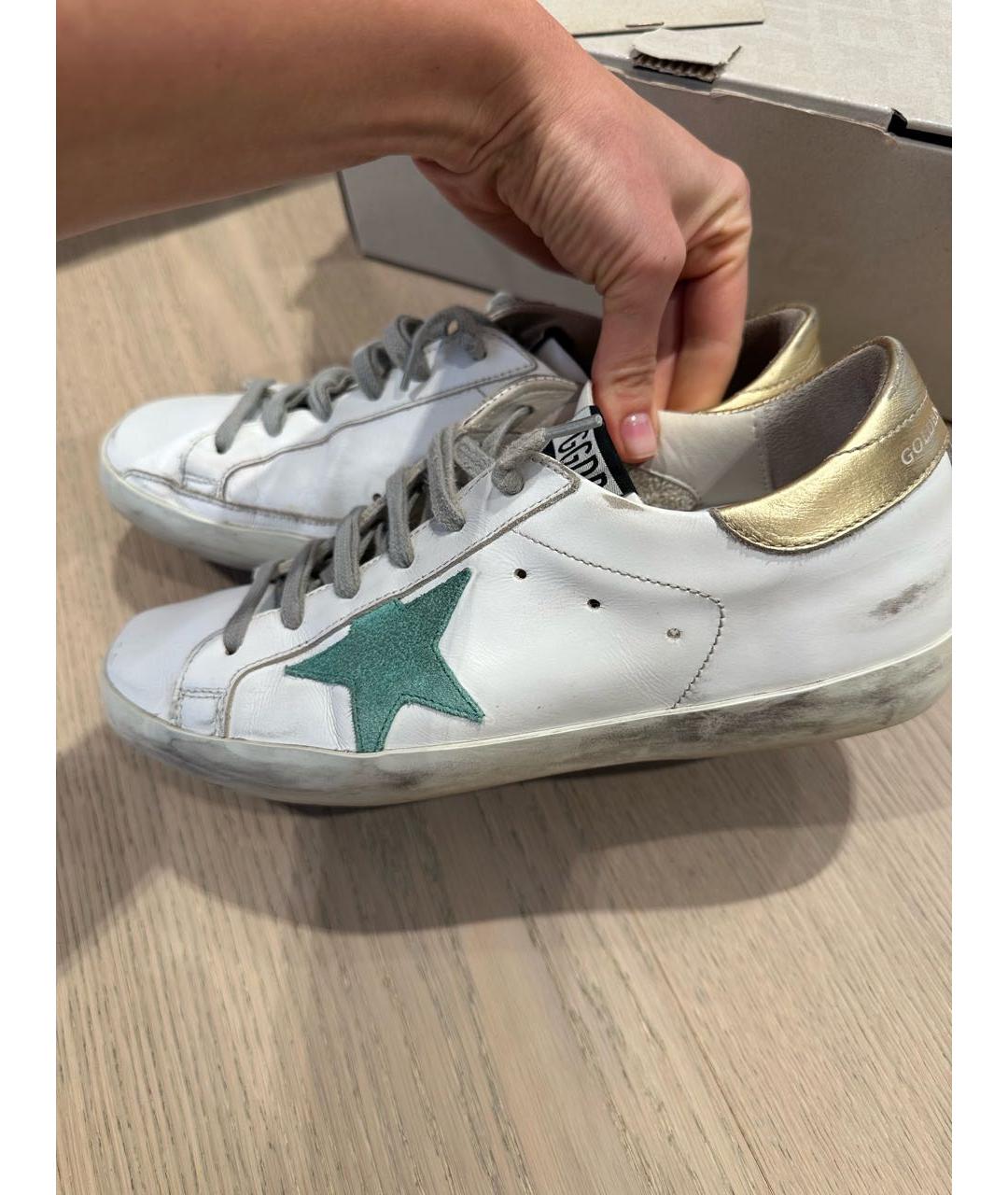 GOLDEN GOOSE DELUXE BRAND Белые кожаные кеды, фото 7