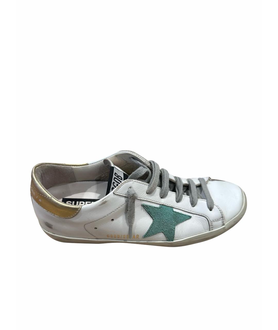 GOLDEN GOOSE DELUXE BRAND Белые кожаные кеды, фото 1