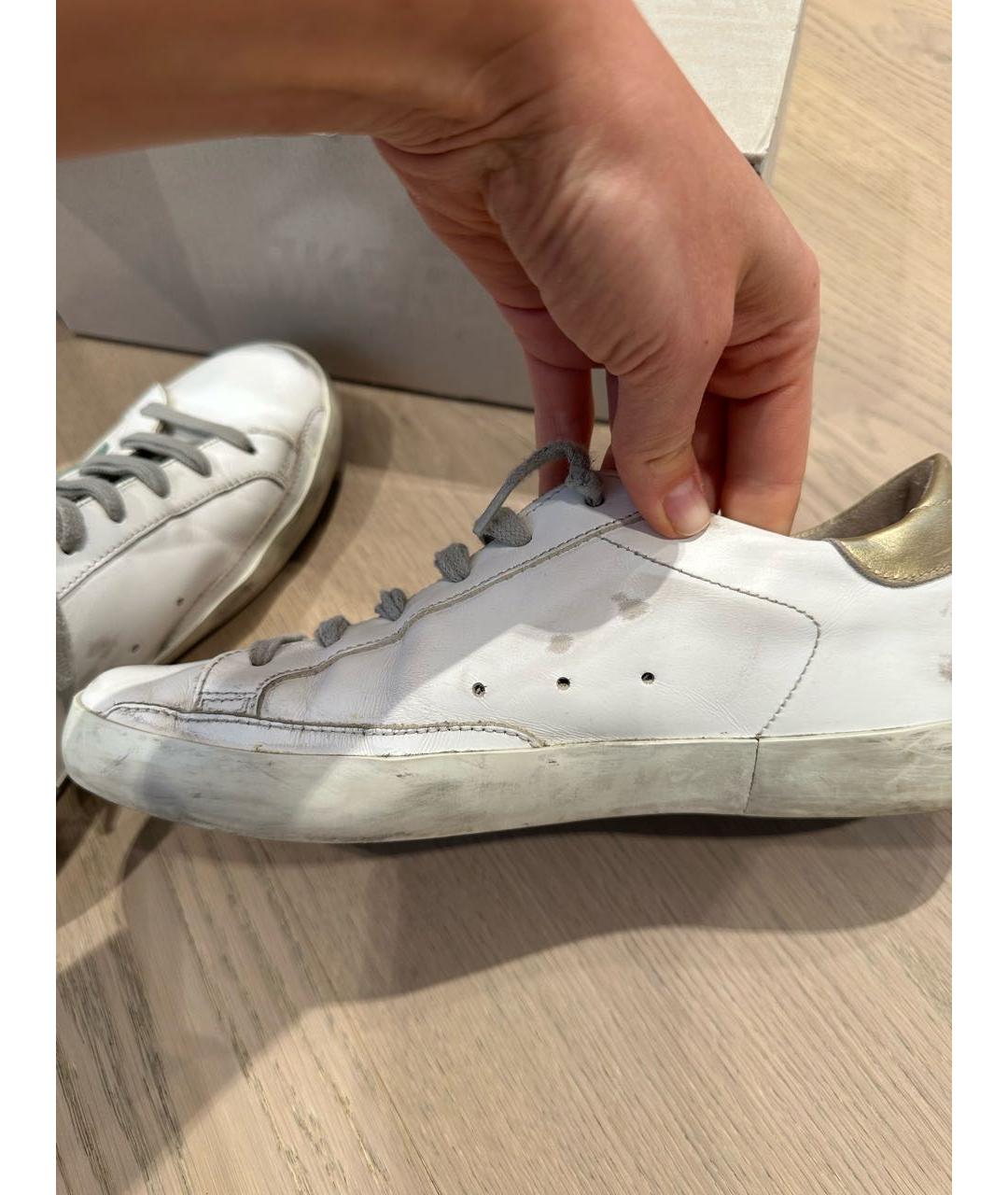 GOLDEN GOOSE DELUXE BRAND Белые кожаные кеды, фото 6