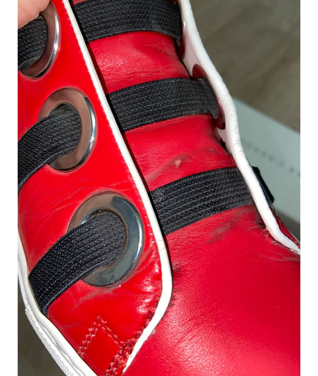 CASADEI Красные кожаные низкие кроссовки / кеды, фото 5