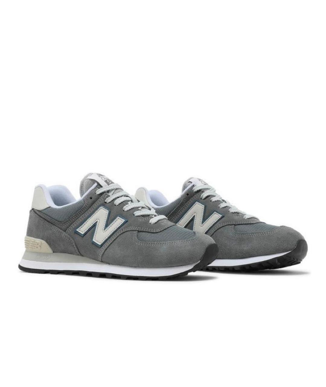NEW BALANCE Серые замшевые кроссовки, фото 4