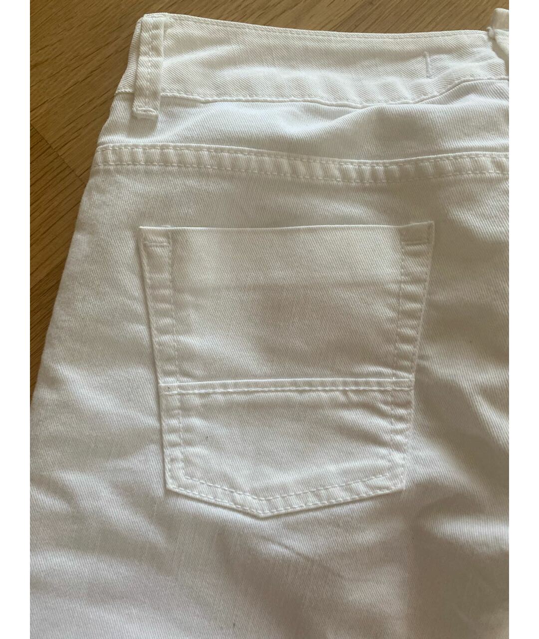 GIANFRANCO FERRE Белые хлопко-эластановые прямые джинсы, фото 5