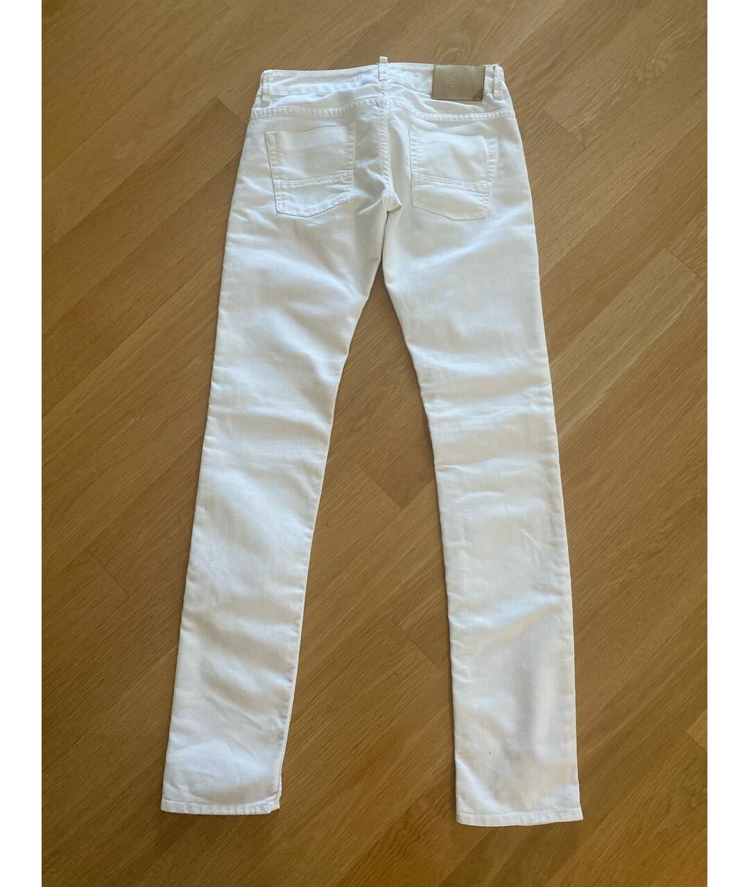 GIANFRANCO FERRE Белые хлопко-эластановые прямые джинсы, фото 2
