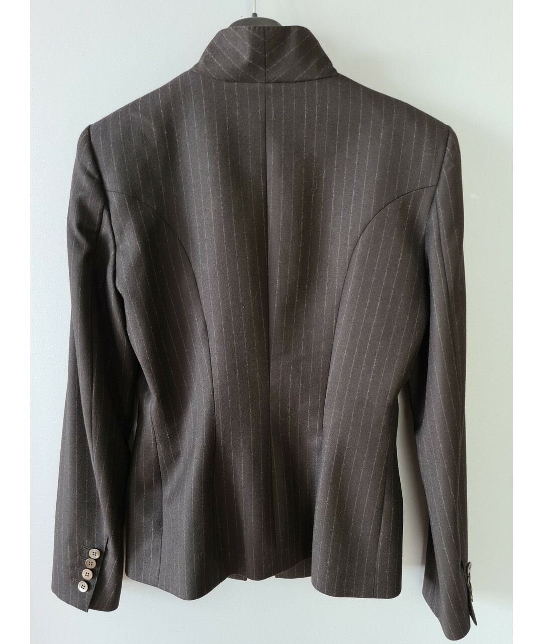 YVES SAINT LAURENT VINTAGE Коричневый шерстяной жакет/пиджак, фото 2