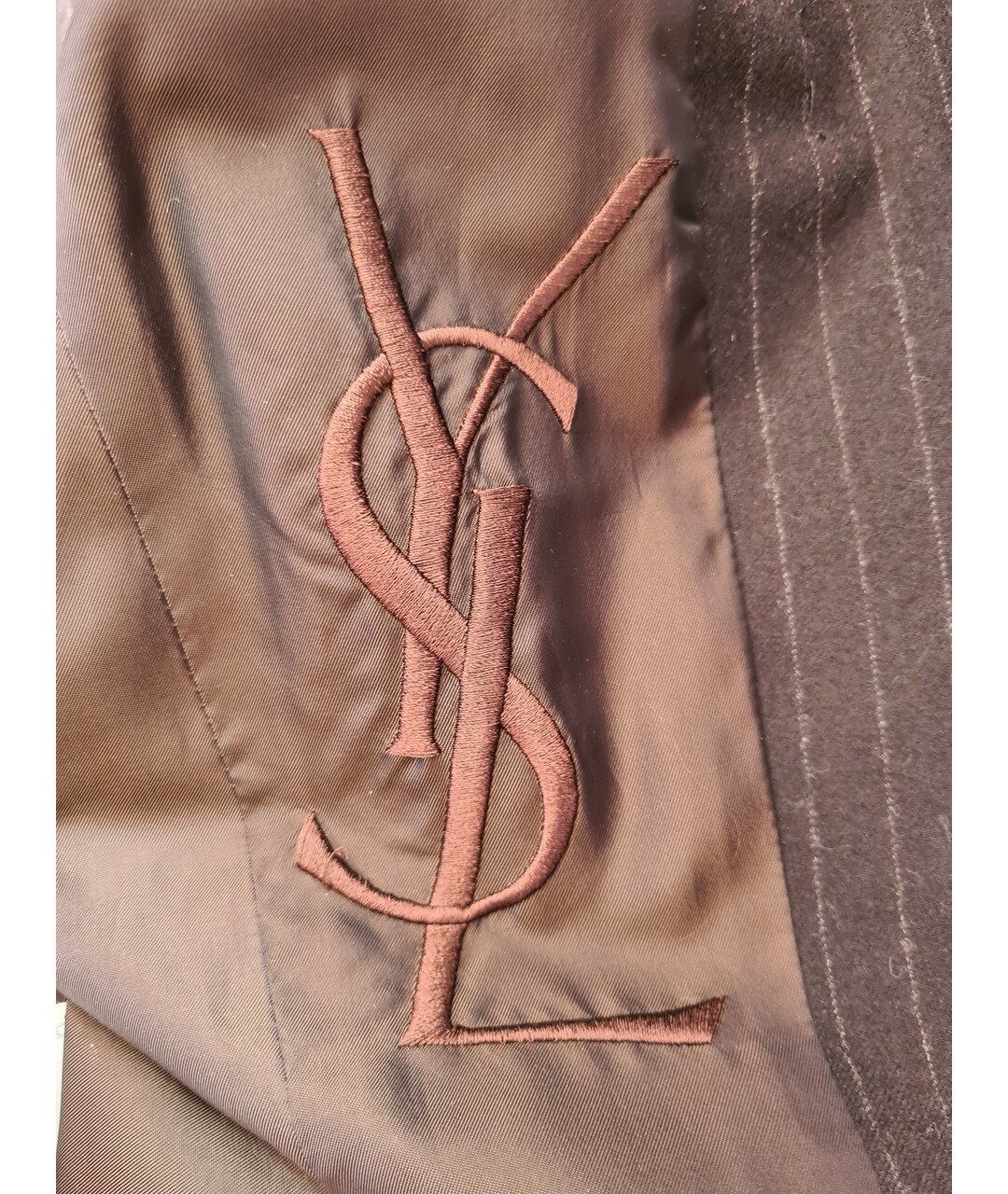 YVES SAINT LAURENT VINTAGE Коричневый шерстяной жакет/пиджак, фото 3