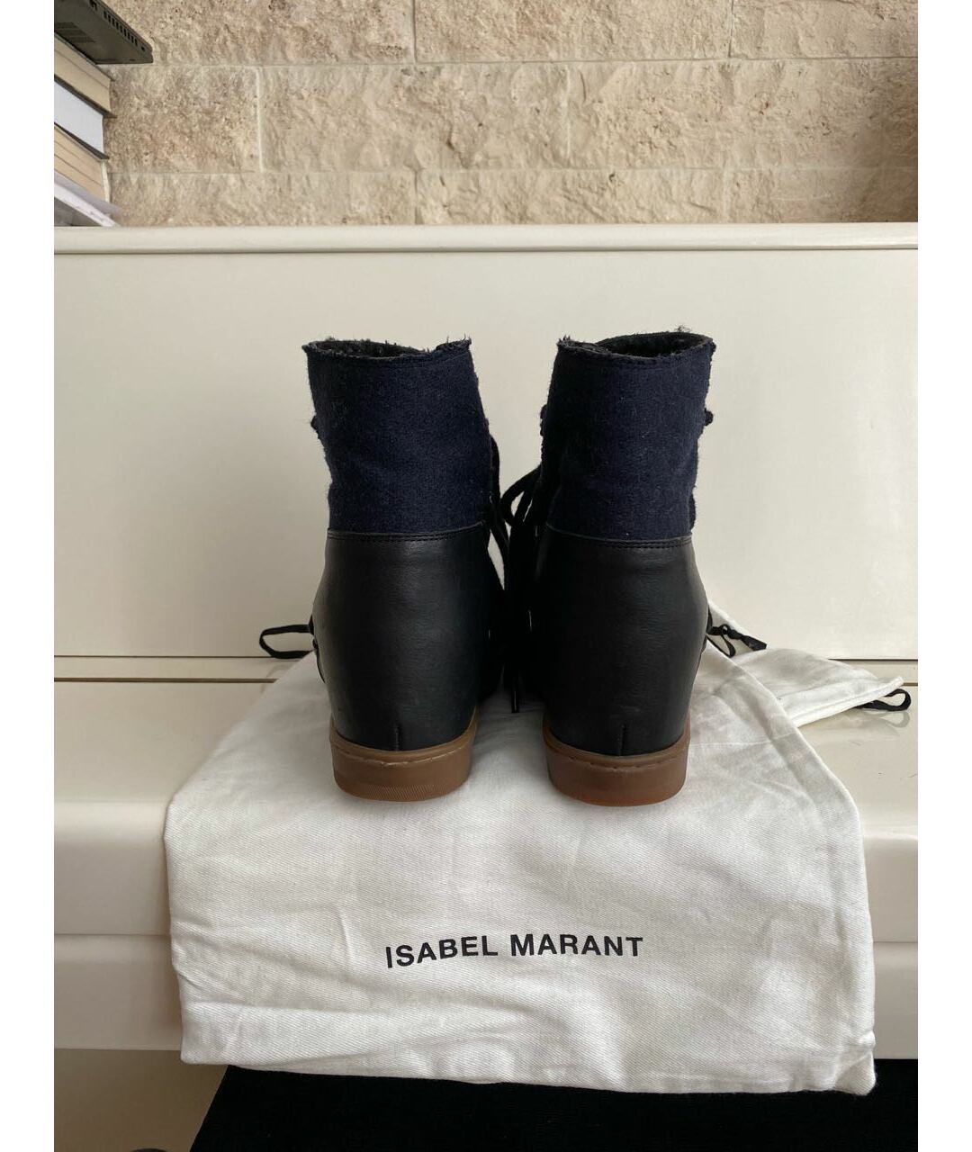 ISABEL MARANT Черные текстильные ботинки, фото 4