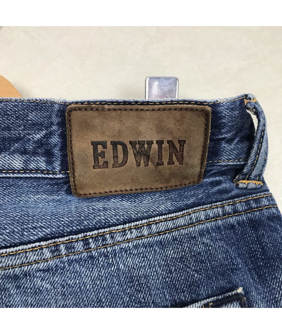 EDWIN Синие хлопковые джинсы скинни, фото 5