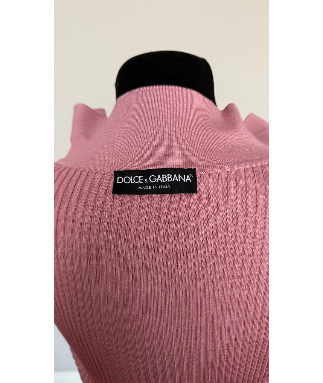 DOLCE&GABBANA Розовый шелковый джемпер / свитер, фото 3