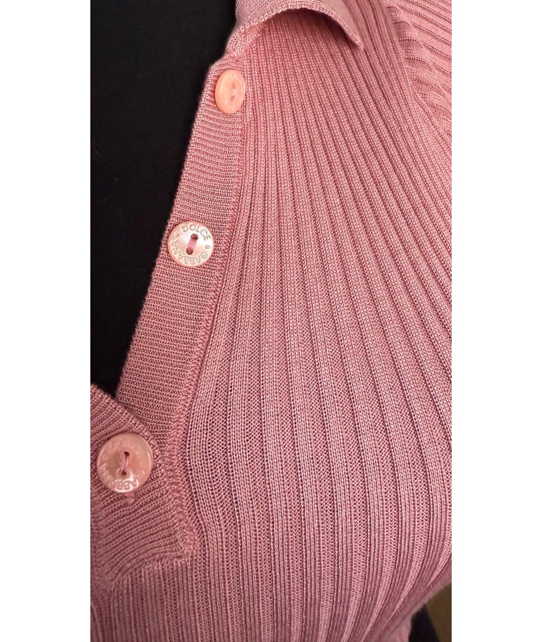 DOLCE&GABBANA Розовый шелковый джемпер / свитер, фото 4