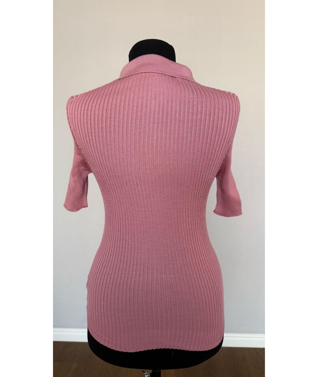 DOLCE&GABBANA Розовый шелковый джемпер / свитер, фото 2