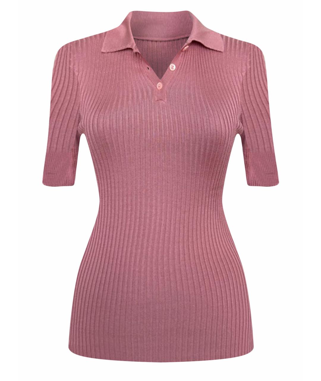 DOLCE&GABBANA Розовый шелковый джемпер / свитер, фото 1