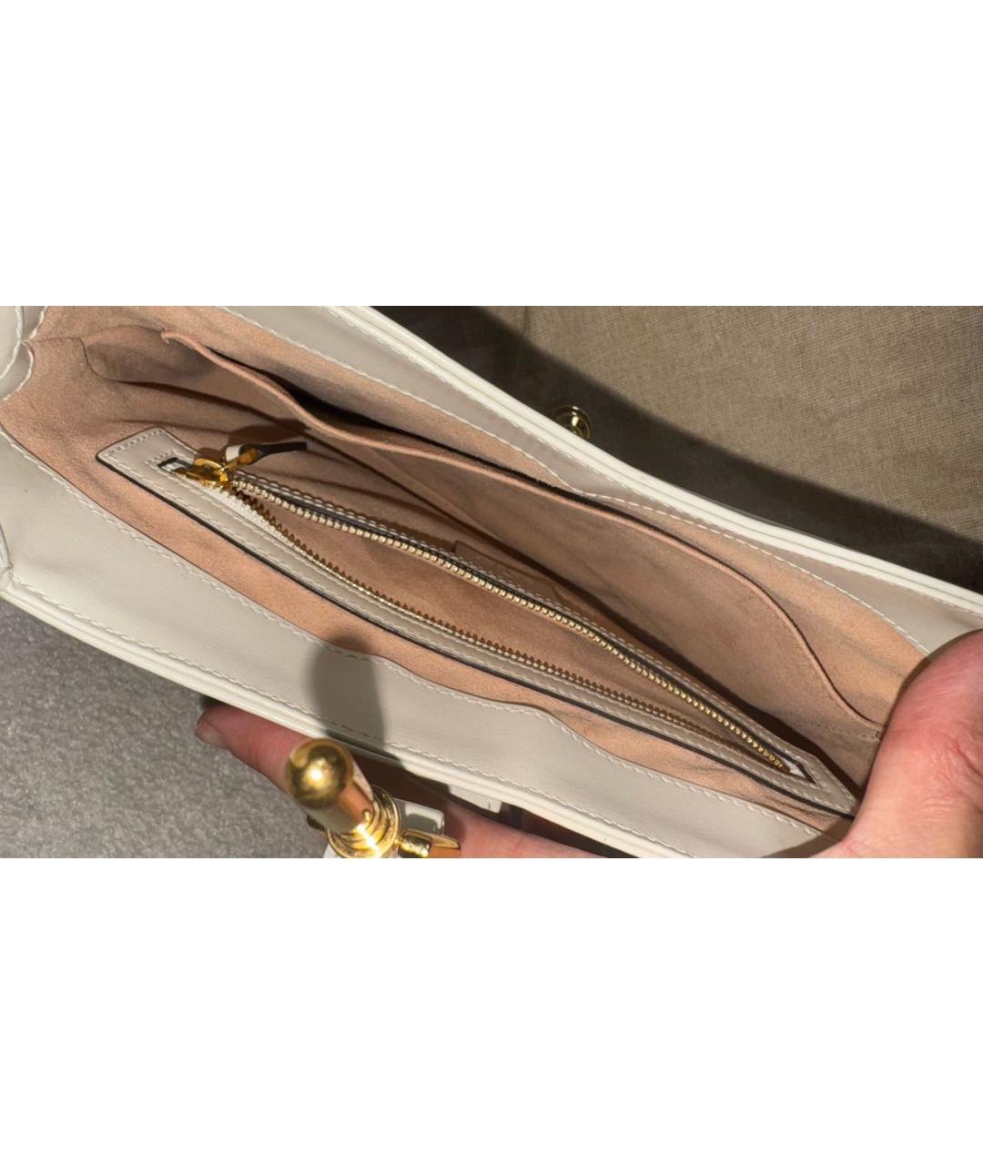 GUCCI Белая кожаная сумка через плечо, фото 4