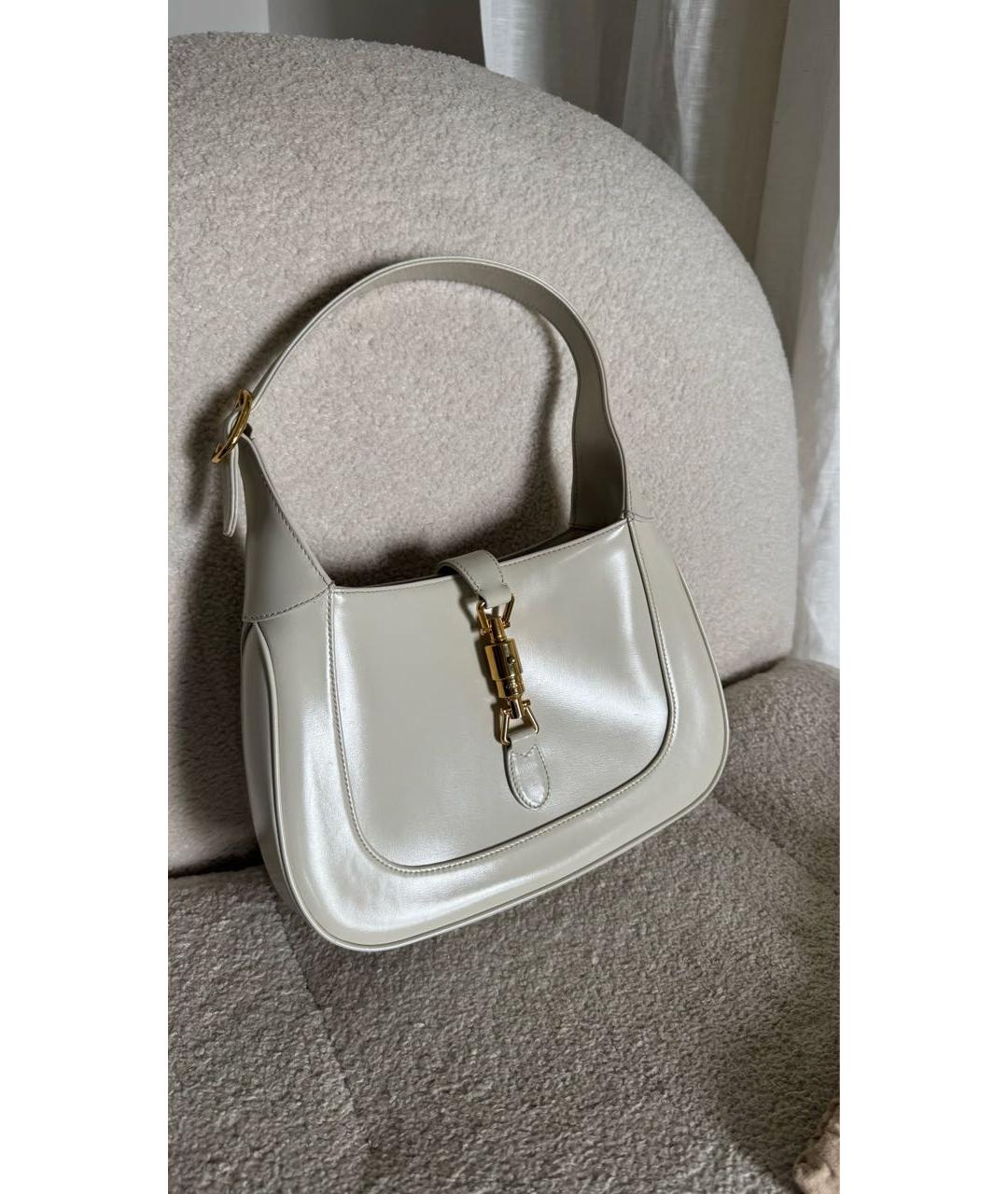 GUCCI Белая кожаная сумка через плечо, фото 2