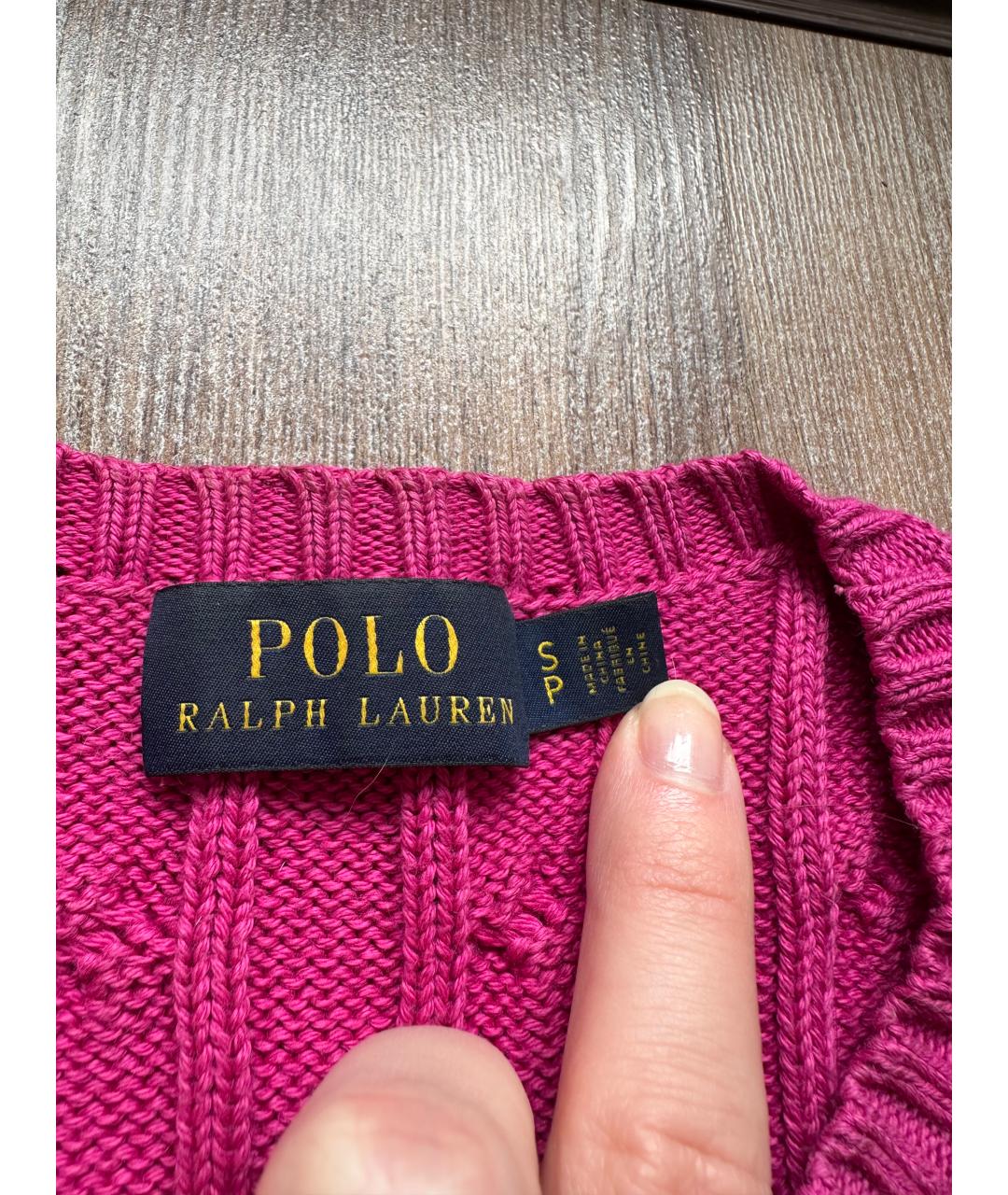 POLO RALPH LAUREN Розовый шерстяной джемпер / свитер, фото 3