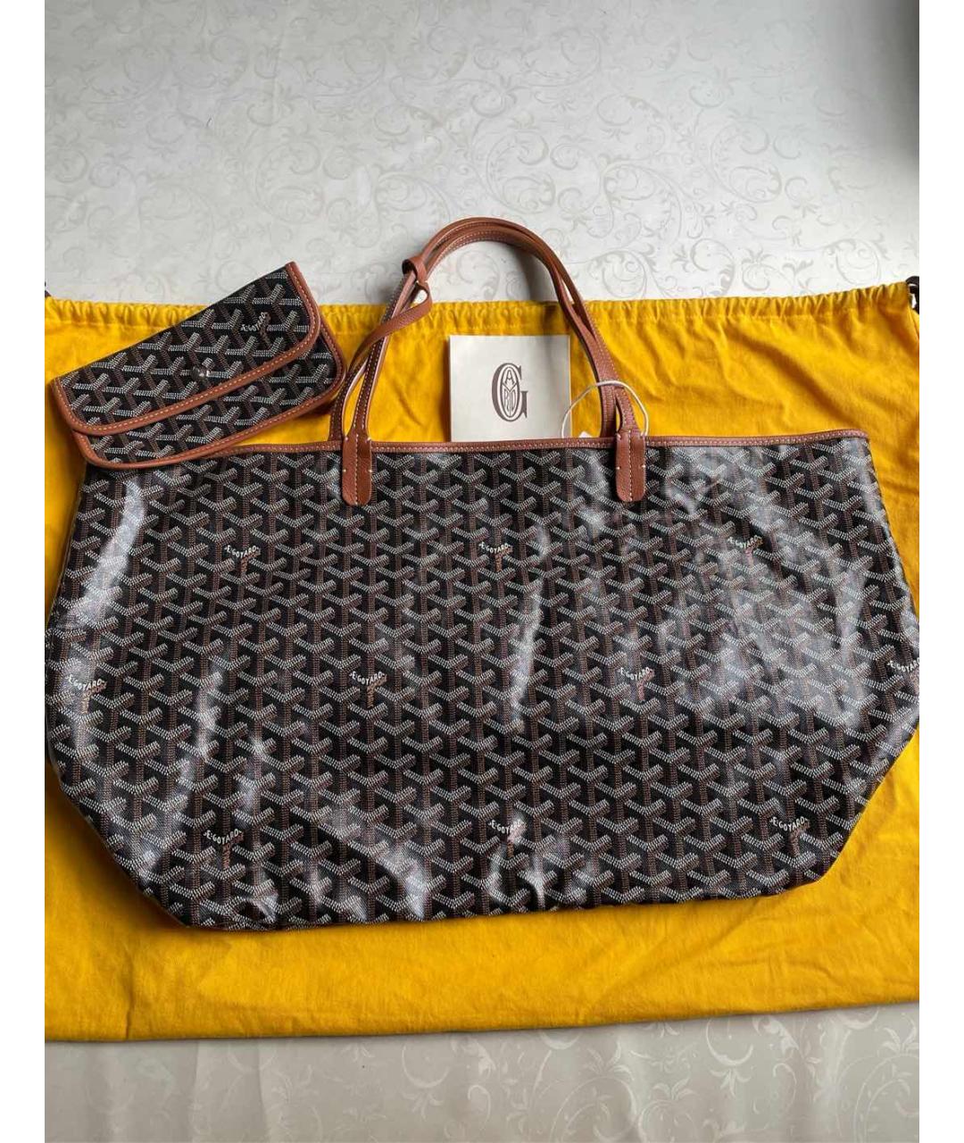 GOYARD Коричневая сумка через плечо из искусственной кожи, фото 7