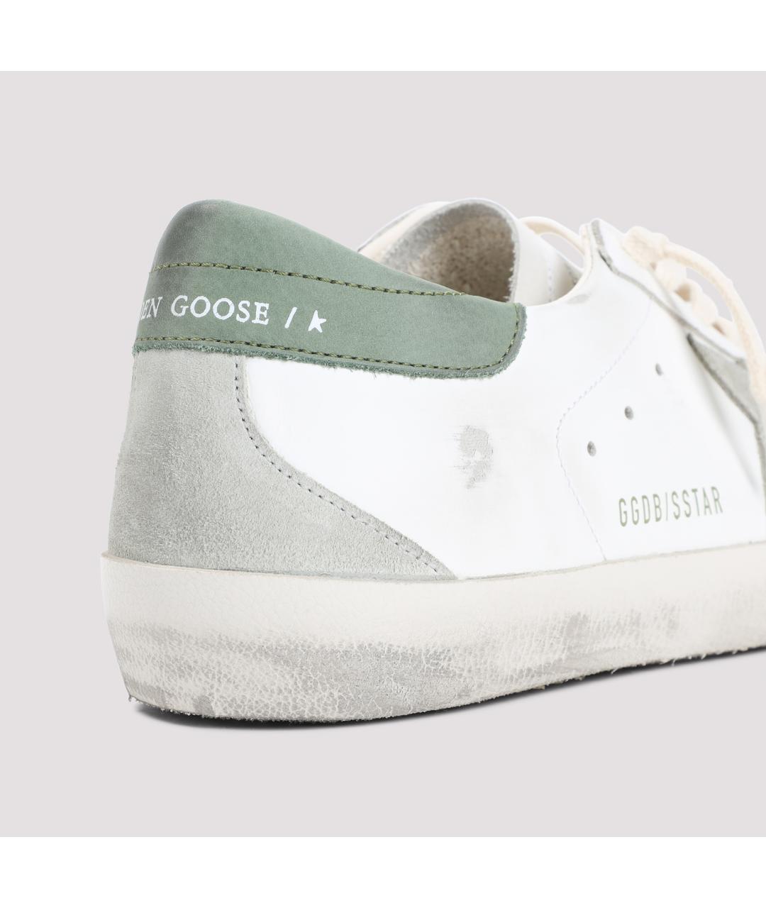 GOLDEN GOOSE DELUXE BRAND Белые кожаные низкие кроссовки / кеды, фото 5