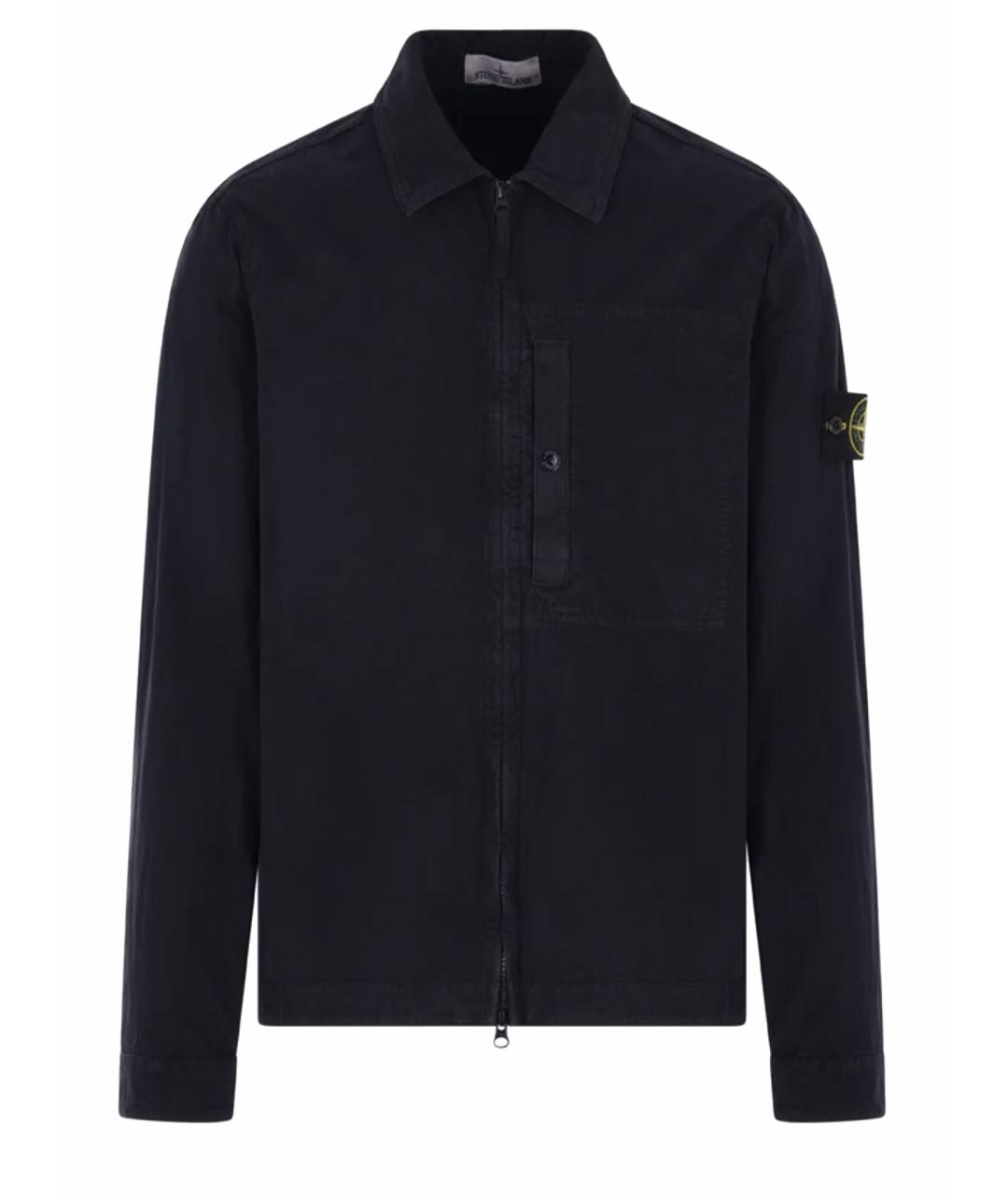 STONE ISLAND Синяя хлопковая кэжуал рубашка, фото 1