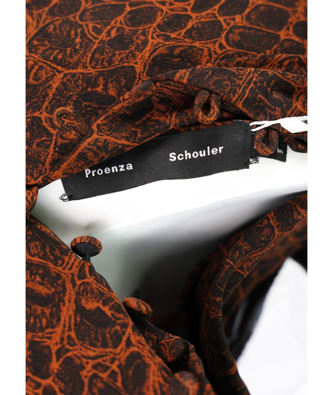 PROENZA SCHOULER Коричневое вискозное повседневное платье, фото 3