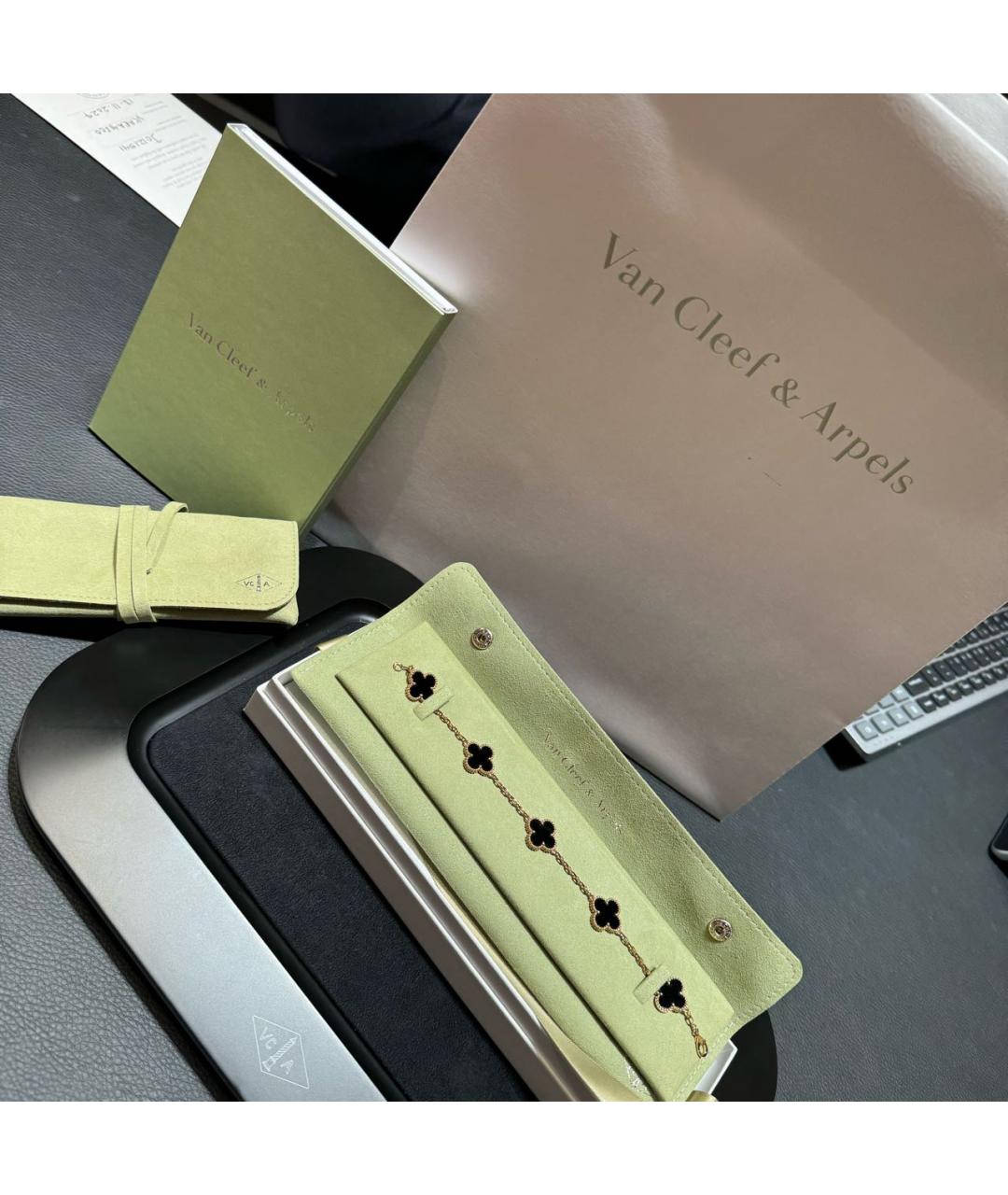 VAN CLEEF & ARPELS Черный браслет из желтого золота, фото 2